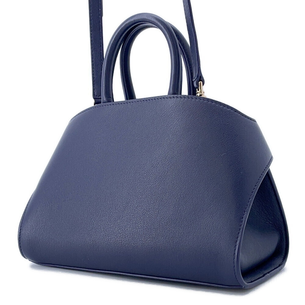 Salvatore Ferragamo Blue handbag Hug XS calf leather bag Navy